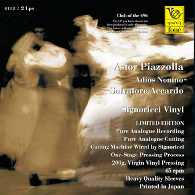 Astor Piazzolla, Adios Nonino 2LPs, Salvatore Accardo: violinista
