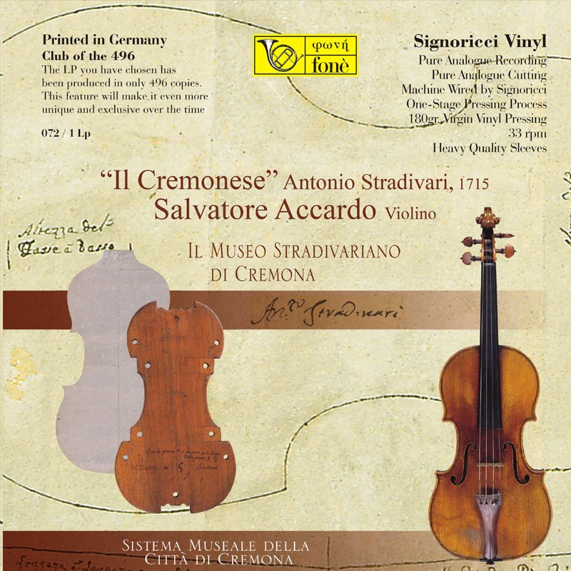 Salvatore Accardo “Il Cremonese” Antonio Stradivari, 1715 - Vinile