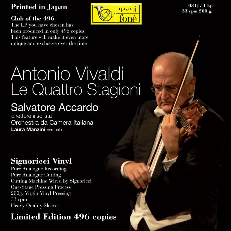 Vinile 200 gr | Salvatore Accardo  A. Vivaldi  LE QUATTRO STAGIONI