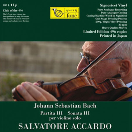 Salvatore Accrdo, J.S. Bach - Partita III / Sonata III (Vinile)