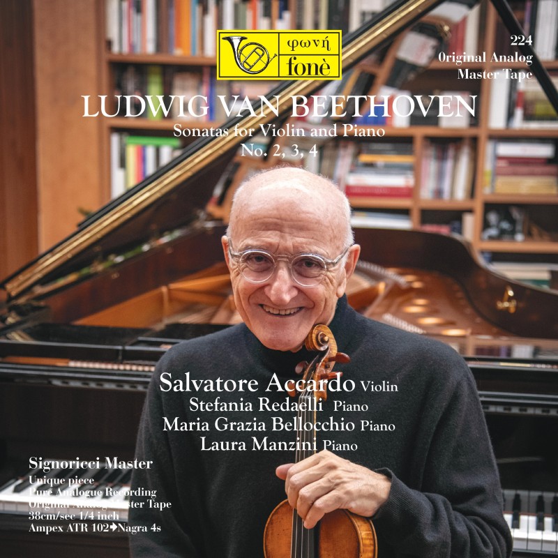 LUDWIG VAN BEETHOVEN Sonatas for Violin and Piano No. 2, 3, 4 - Accardo, Redaelli, Bellocchio, Manzini (TAPE)